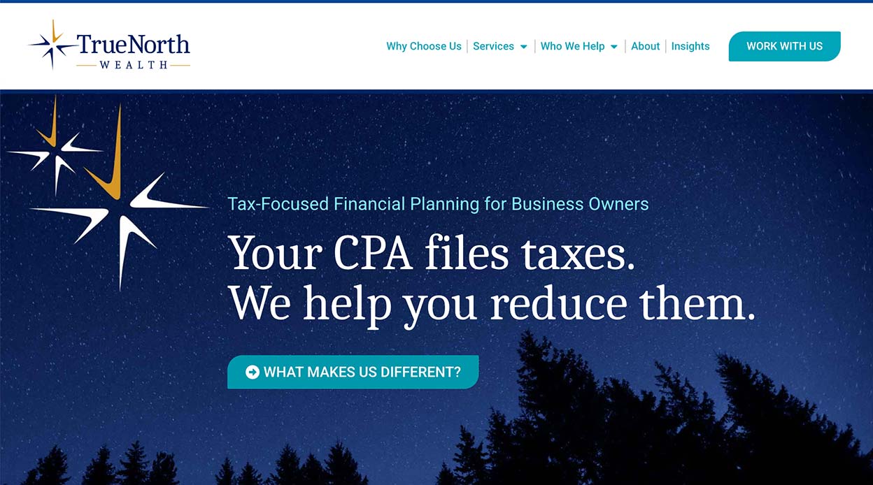 TrueNorth Wealth homepage